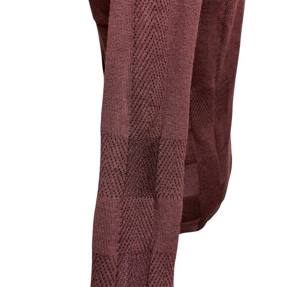 Burberry Brit Burgundy Merino Wool Silk Knit  Cardigan Size XS Minimalist Prep - Picture 5 of 13